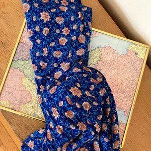 royal blue floral mini sundress
